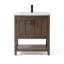 Meuble-lavabo simple autoportant de 30 po avec plateau en céramique Larangera-670520656