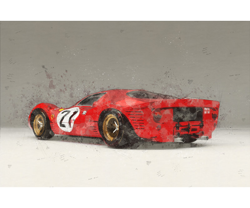«Ferrari 330 P4 arrière» par Stephen Chambers, impression sur toile tendue, H 20 po x l 24 po x P 1,5 po