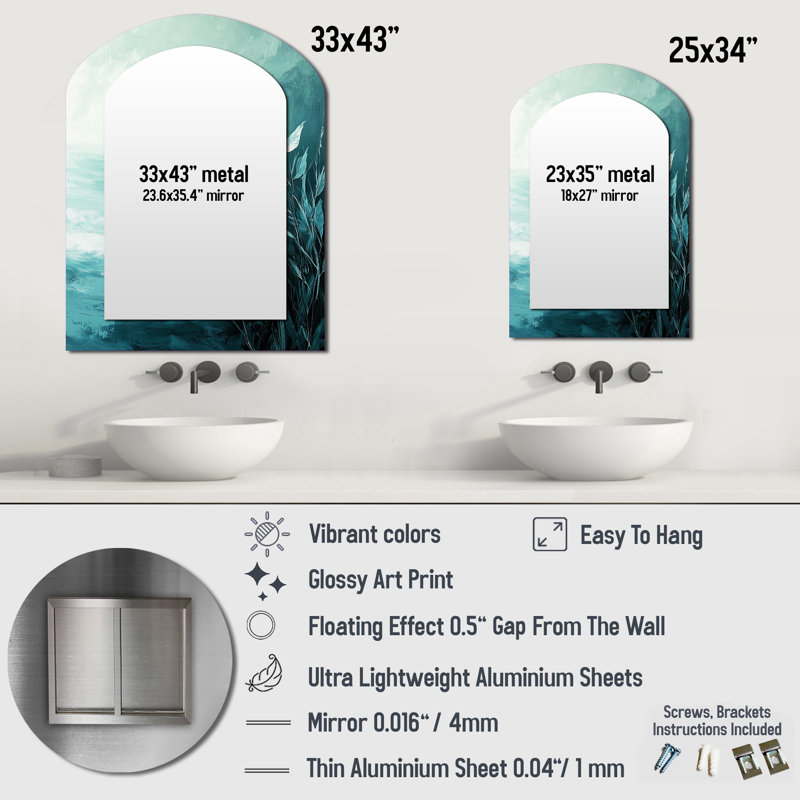 Miroir mural Sea Breeze, 43 po x 33 po
