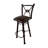 Maegan Swivel Upholstered Genuine Leather Counter Stool with Iron Frame-694981141-694981143