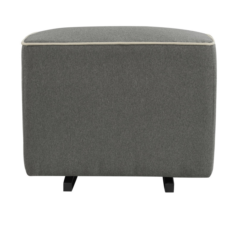 Universal 22" Square Standard Ottoman, Dark Gray/Cream 100% Polyester