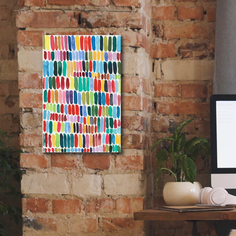 «Rainbow Marks II» par Regina Moore, H 18 po x l 12 po x P 0,75 po