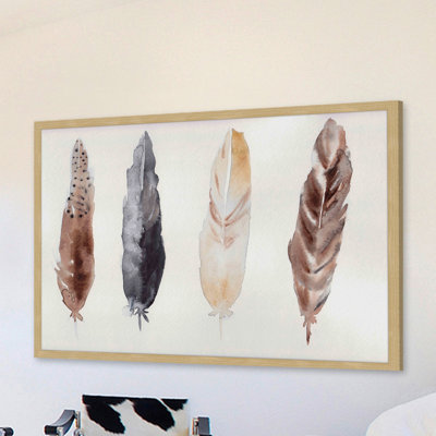 «Feathers» par Christine Lindstrom, reproduction encadrée