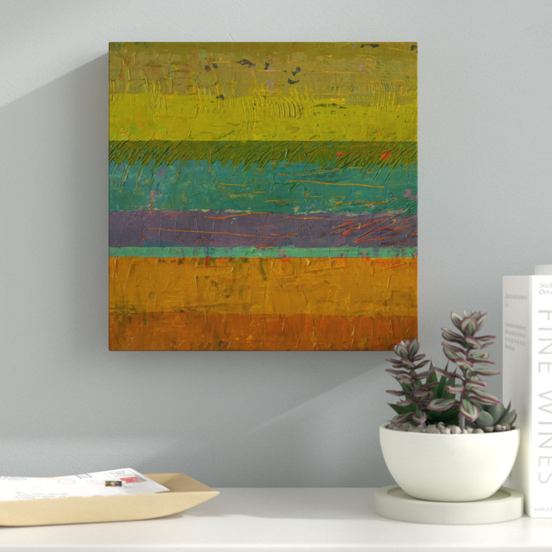«Chartreuse Line», reproduction sur toile, H 18 po x l 18 po x P 2 po