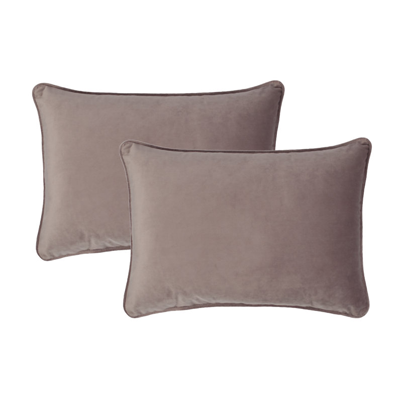 Velvet Reversible Throw Pillow, Rose, 13" x 20"