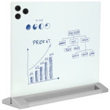 VIVO Glass Dry Erase Board Desktop Divider | 23" x 19" Whiteboard Partition