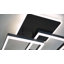 Plafonnier à DEL carré moderne 70W à DEL 25 "avec plafonnier encastré à intensité variable pour luminaire de cuisine, noir