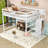 Hrissonka Full Size Wooden Loft Bed With Built-In Wardrobe And Safety Guardrails-1545943841