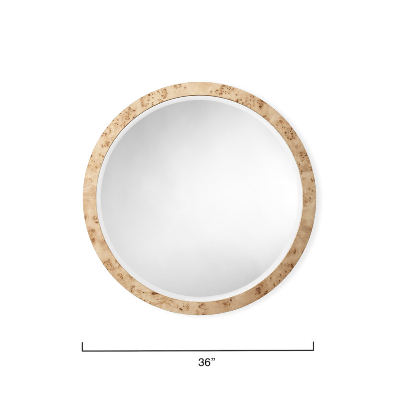 Chandler Beveled Mirror, Beige
