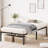 Bed Frame No Box Spring Needed, Heavy Duty Metal Platform Bed Frame, Black-947464338-954376485-956620862
