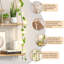Étagères en bois à 3 niveaux suspendues en macramé, support de rangement mural flottant Boho avec lierre artificielle, étagère de balançoire en corde pour la décoration des plantes de cuisine de la chambre à coucher, capacité de poids totale de 24 lb-129998450