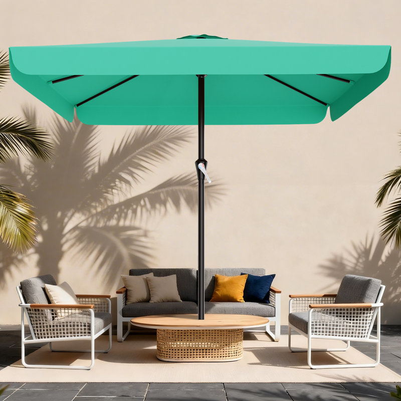 8x10 patio umbrella Treasure Garden ft Outdoor (Rectangular, High-Perf Enjoy the outdoors under the shade of this wonderful rectangular patio umbrella.Covering a wide area with its easy crank lift design Rectangle Aluminum Outdoor 8X10Ft Umbrella,
