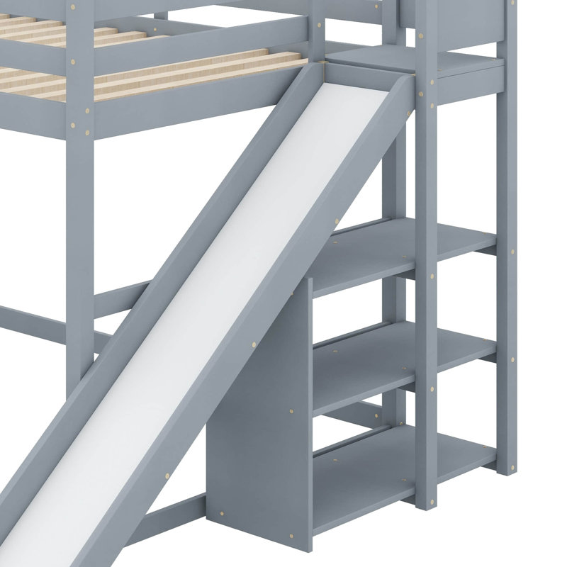 Jennamarie Kids Full Over Full Bunk Bed, Gray