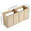 30 " Modern Design Float Bathroom Vanity With Ceramic Basin Set,  Wall Mounted White Vanity  With Soft Close Door