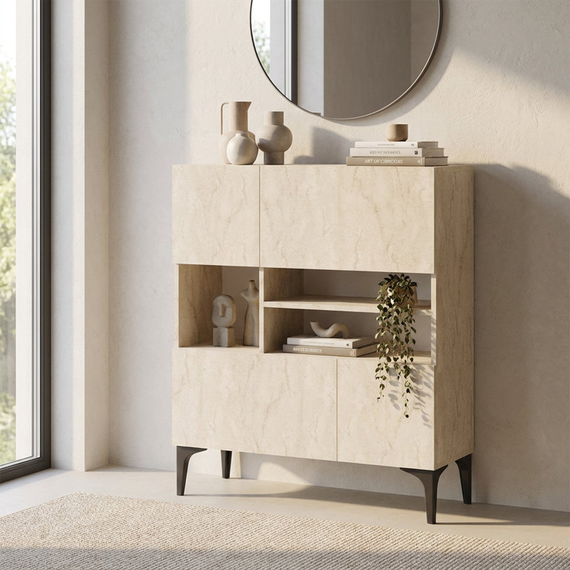 Console géométrique 49,2 po Sienna