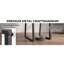 Ensemble de 2 chaises d'appoint classiques en similicuir noir avec structure en fer pour salle à manger ou bureau, style carré moderne
