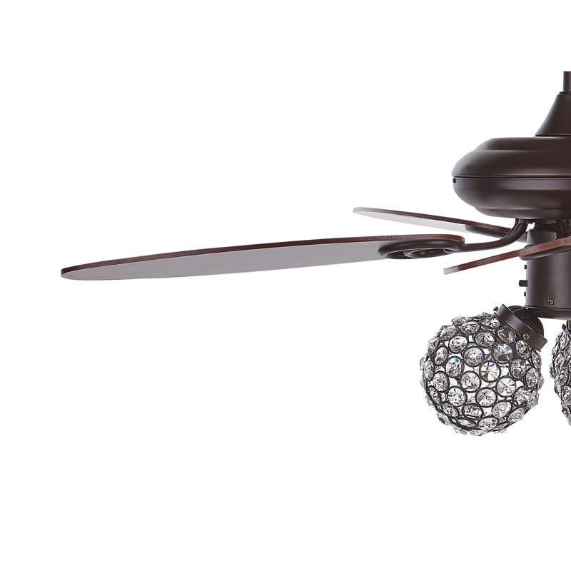 Thack 104cm Ceiling Fan with Light Kit, Dark Brown