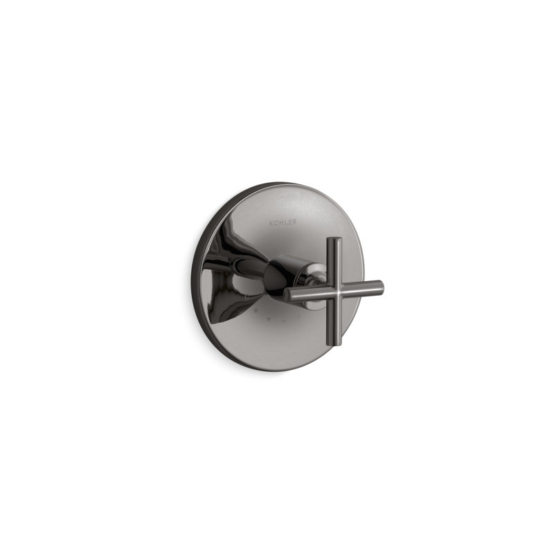 Purist Valve Trim with Cross Handle for Thermostatic Valve, Vibrant Titanium