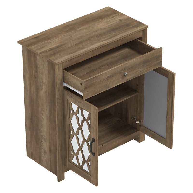 Chessani Transitional 2 Piece Sideboards Set, Knotty Oak