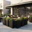 Jardinières rectangulaires en métal pour plantes d'extérieur-1434352587