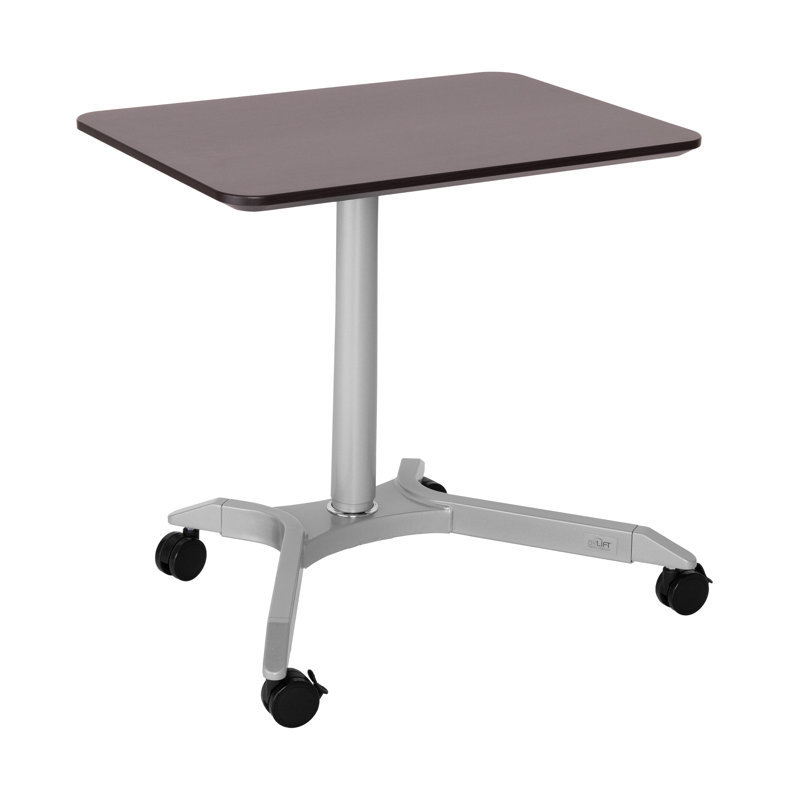 Support pour bureau à roulettes réglable en hauteur l 28 po airLIFT, Espresso