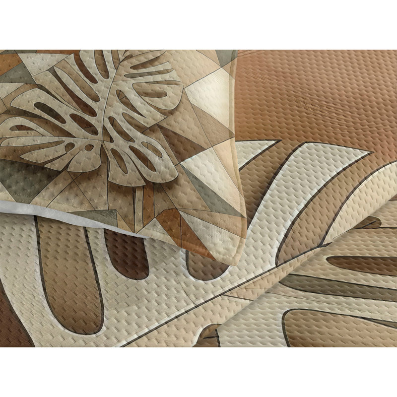 Polyester Floral Coverlet, Queen Coverlet + 2 Standard Shams
