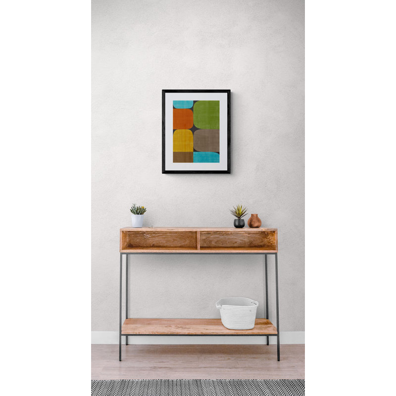 Blocks Print by Angel Estevez, 20" H x 16" W, Black Framed Paper
