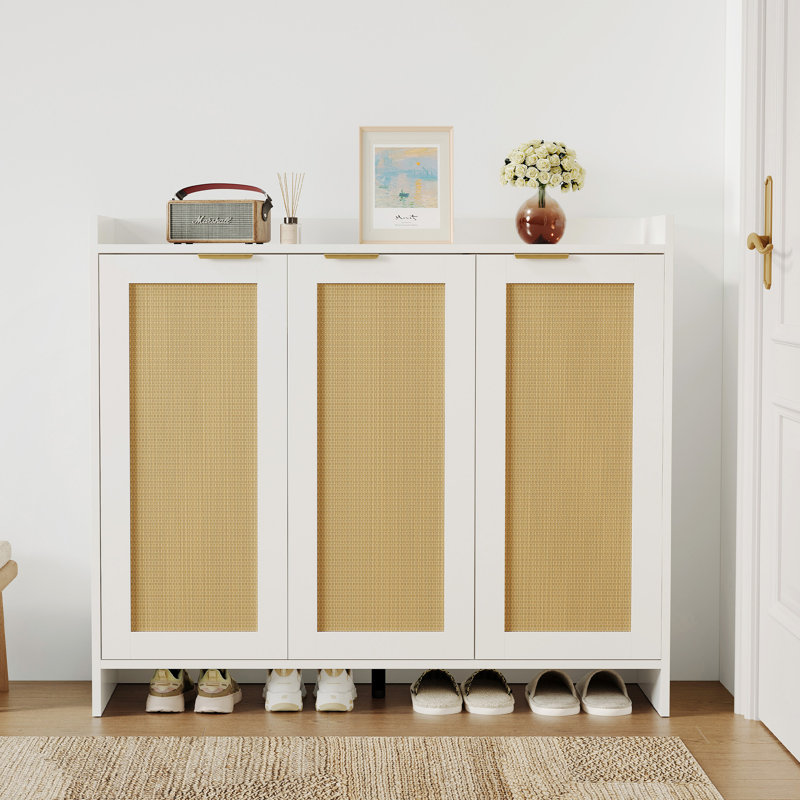 Armoire à chaussures à tablette réglable pour vestibule: une solution de rangement élégante et fonctionnelle, Blanc