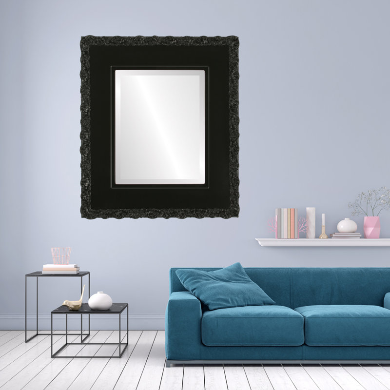 Wingard Rectangle Mirror, 23" H x 19" W, Matte Black