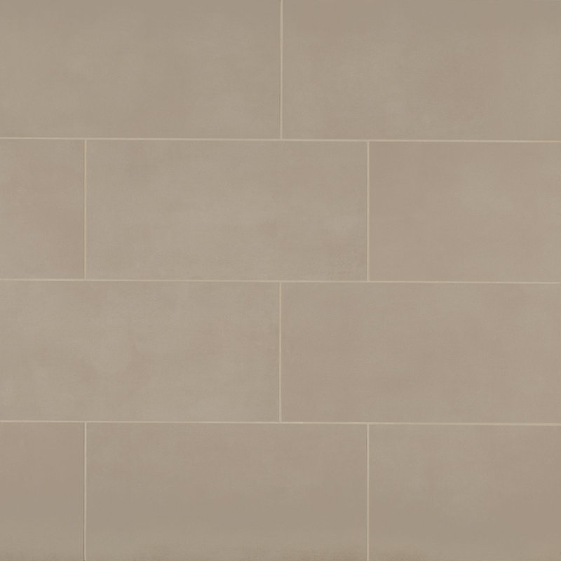 Sahara 24" x 12" Porcelain Wood Look Wall & Floor Tile, Taupe