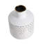 D5.9X7.9 "Vase rond blanc / or