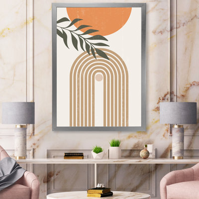 "Abstract Sun Moon Leaves I", cadre photo, impression sur toile