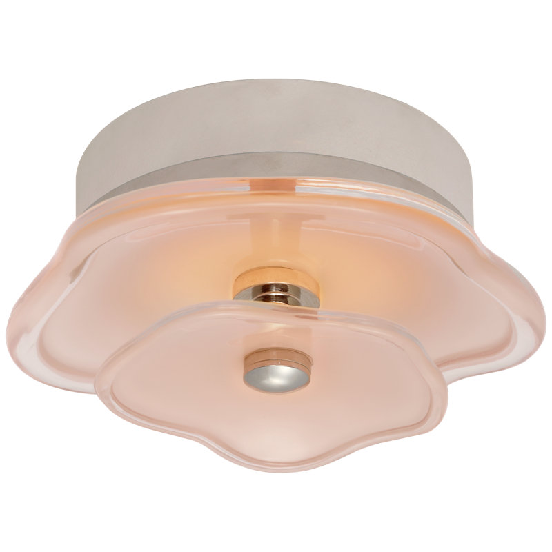 Leighton 1 - Light LED Flush Mount, Polished Nickel, Blush