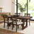 Venn Extendable Dining Table Set with Upholstered Chairs-2037724516-2027282593
