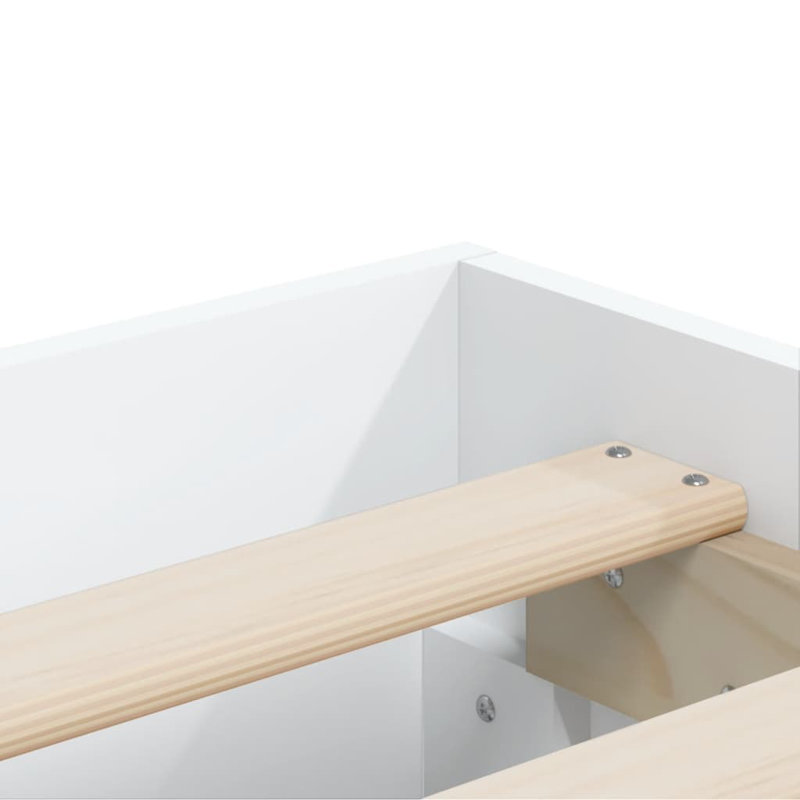 Normia Bed, Small Double ( 120 x 190 cm), White