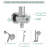 Multifunction 4.7" Dual Shower Head Round Shower-77055386