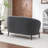 Stith Upholstered Velvet Loveseat With Black Legs-298365531