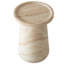 Table d'appoint Aruba Fiberstone - Table de bout ronde à plateau rond moderne pour l'intérieur et l'extérieur, table à caisson résistante aux intempéries d'une capacité de 265 lb, entièrement assemblée