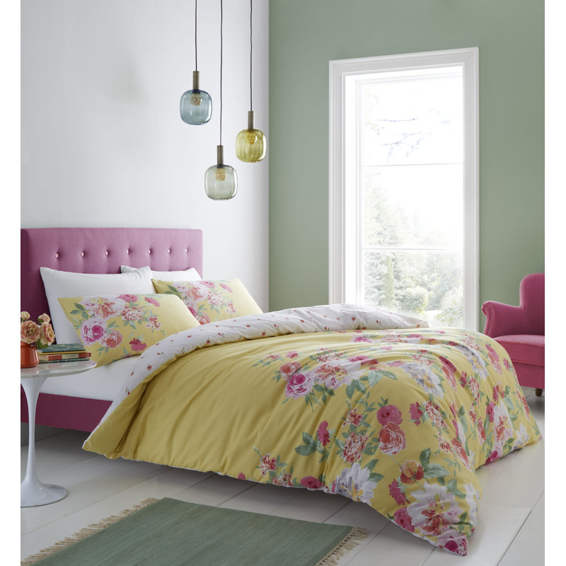 Floral Duvet Cover Set, 230 x 220cm Duvet Cover + 2 Pillowcases