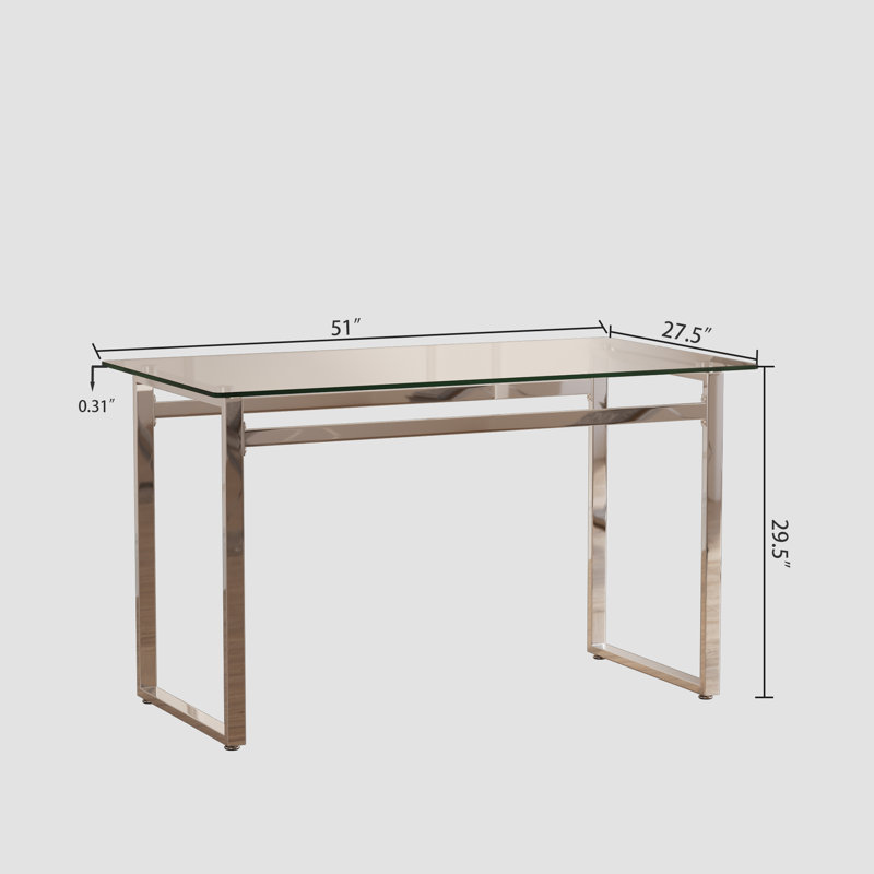 Ensemble de table de salle à manger moderne en verre trempé avec placage d'argent, idéal pour les cuisines et les salles à manger