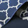 AVA Navy Machine Tufted Printed Area Rug