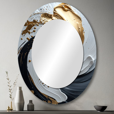 Miroir mural moderne blanc et noir