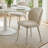 5-Piece Oval Faux Marble Dining Table Set With 4 Upholstered Dining Chairs, Modern Pedestal Kitchen Table Set For 4-1518352040