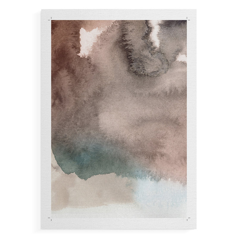 Red Ochre abstrait I - impression sur toile seulement - non encadrée, H 18 po x l 12 po