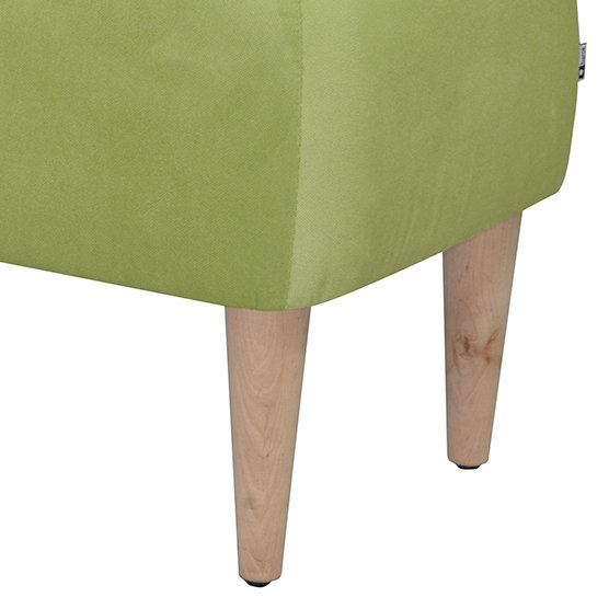 Jupi 60cm Wide Rectangle Footstool Ottoman, Lime