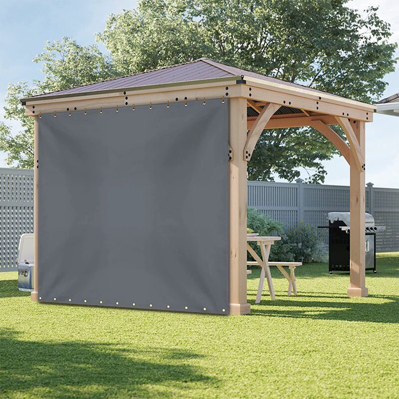 Blue Elephant Vinyl Side Wall, Grey, 304.8cm H x 213.4cm W