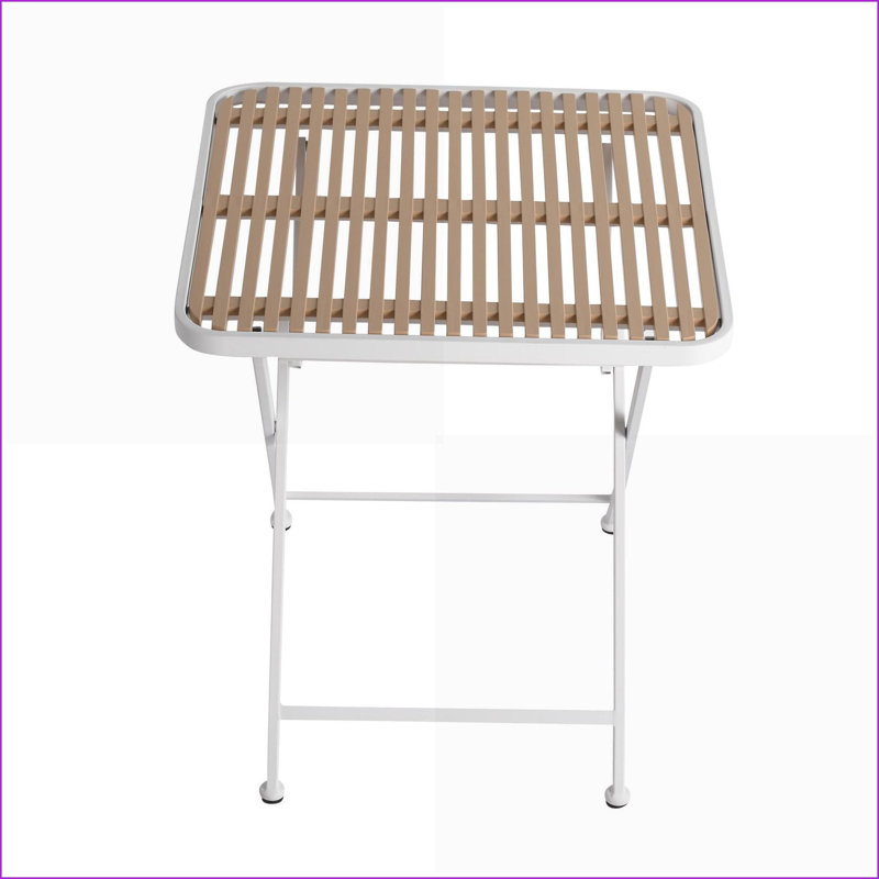 Table basse pliante en polypropylène et en métal - peu encombrante pour un usage intérieur / extérieur, facile à nettoyer et durable