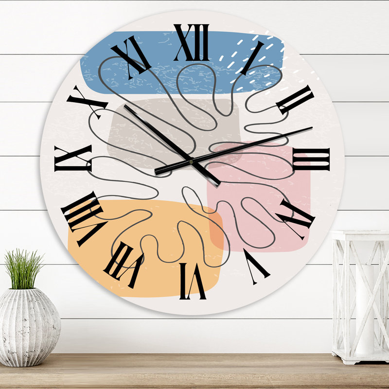 Minimal élémentaire organique et géométrique compostions XXxxxxxxx - horloge murale moderne, Petit