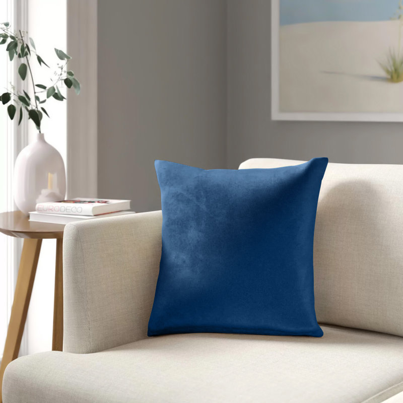 Haitley Throw Pillow Cover, Navy Blue