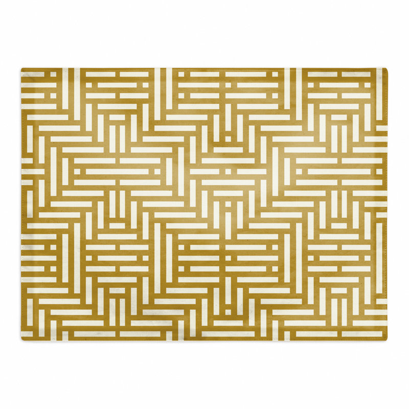 Poly Twill Geometric Rectangle Placemat